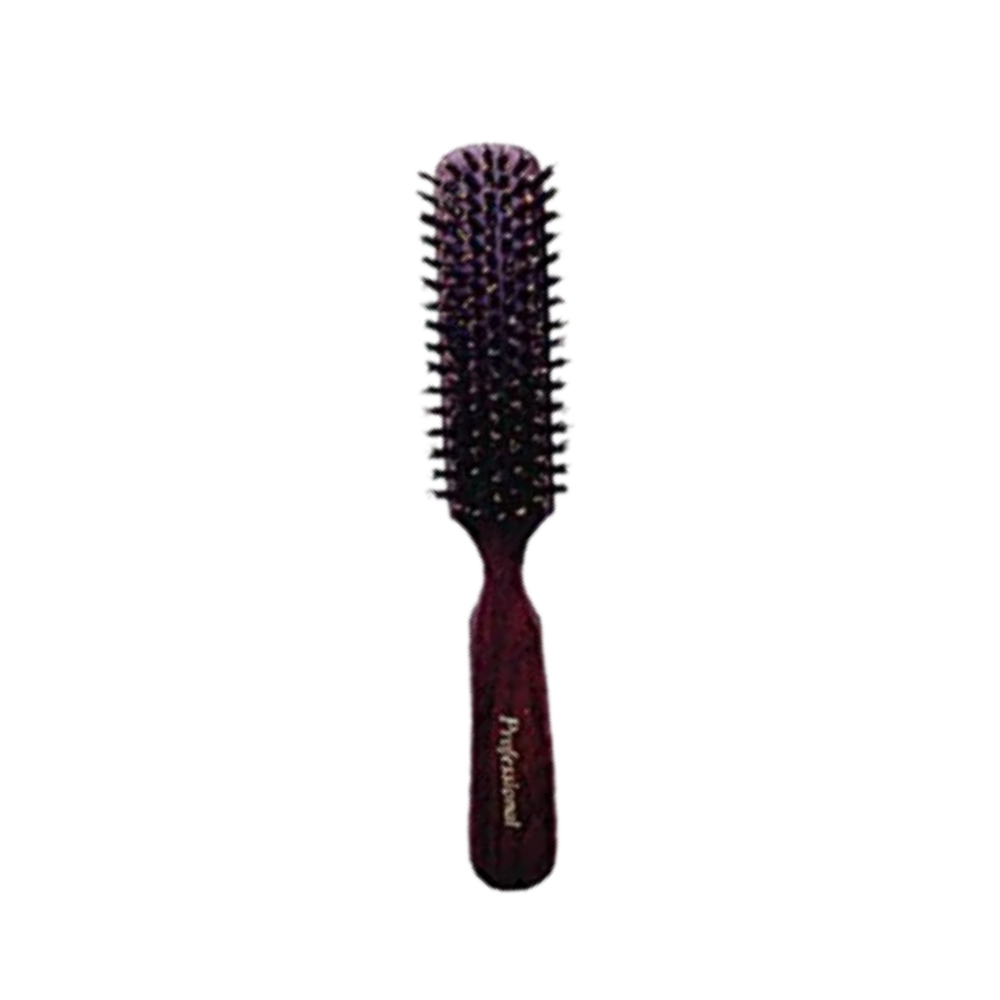 ヘアブラシ 7行平型 面一 猪毛