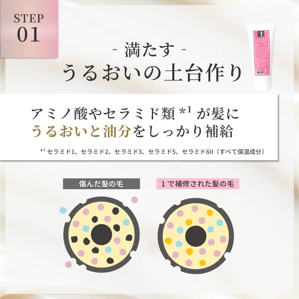 【本格サロンケア】3STEPトリートメントBIMERA　1.2.3