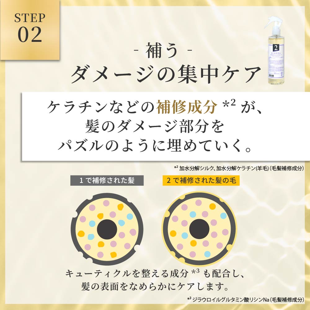 【本格サロンケア】3STEPトリートメントBIMERA　1.2.3