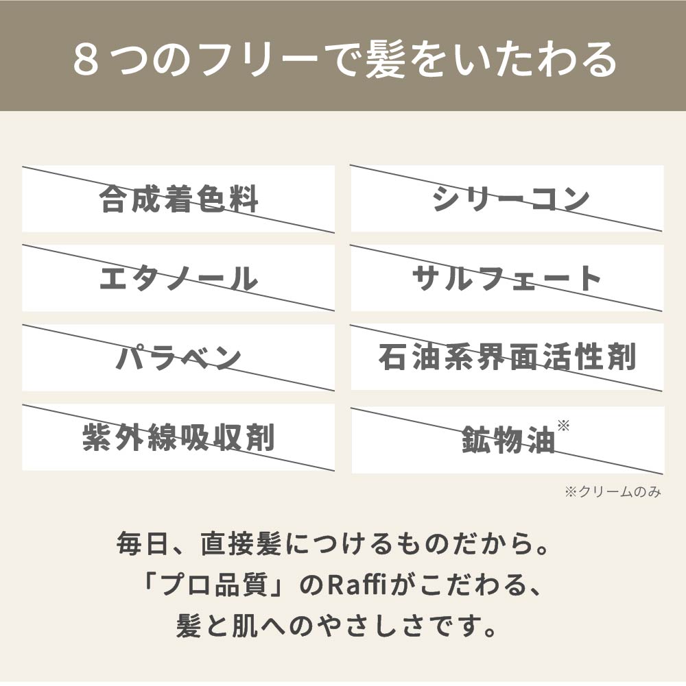 Raffiアウトバス洗い流さないトリートメント（ クリーム & オイル ）2点セット150ml