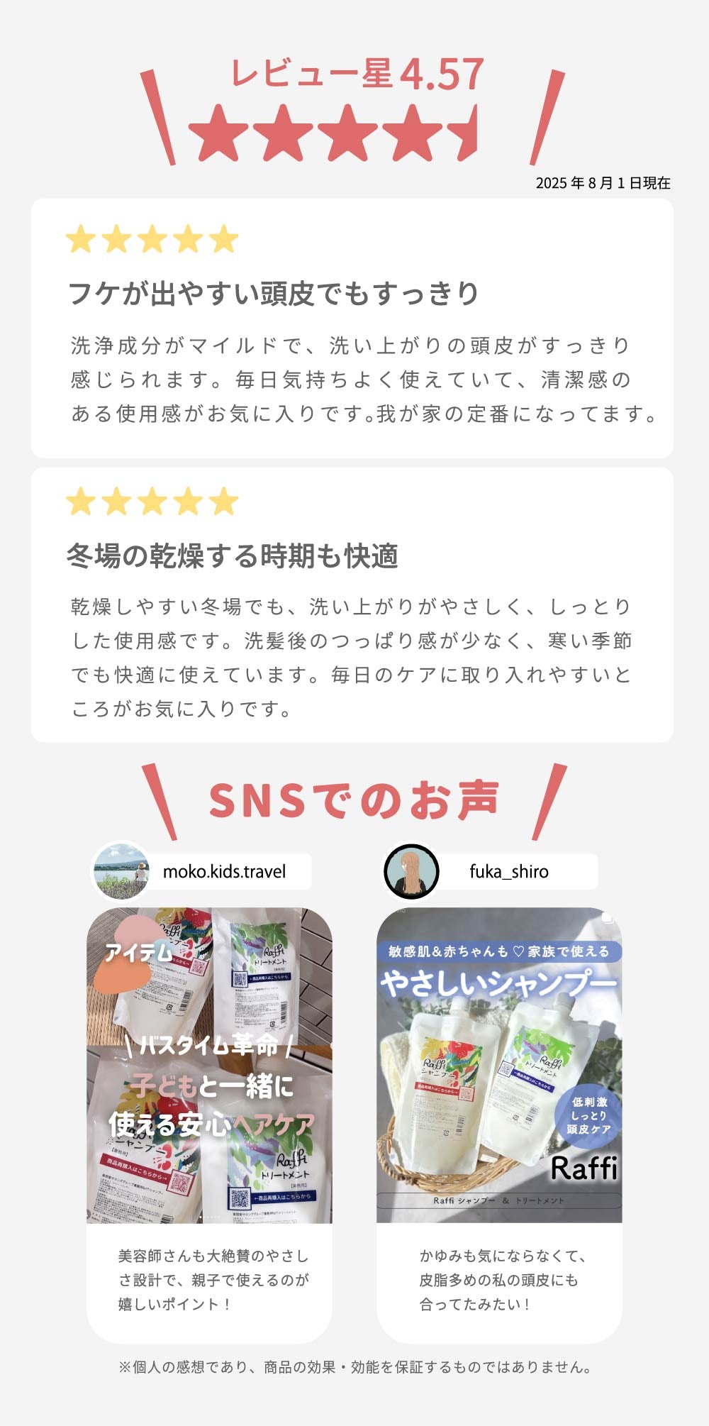 Raffiシャンプー300ml&トリートメント300ml